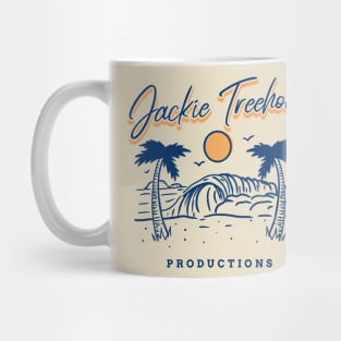 Jackie Treehorn Productions Beach Logo Funny Big Lebowski Mug